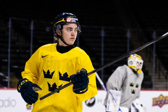 Linus Eriksson of Sweden at a practice session