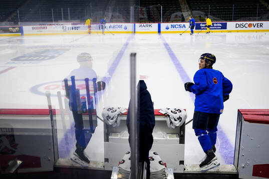 Casper Juustovaara Karlsson of Sweden at a practice session