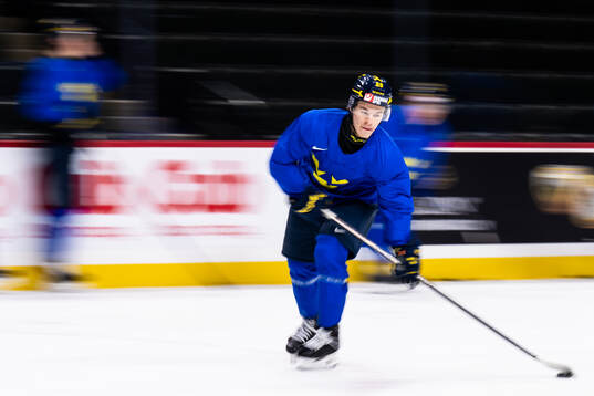 Casper Juustovaara Karlsson of Sweden at a practice session