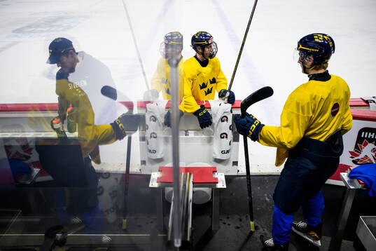 Viggo Björck and Wilson Björck of Sweden at a practice
