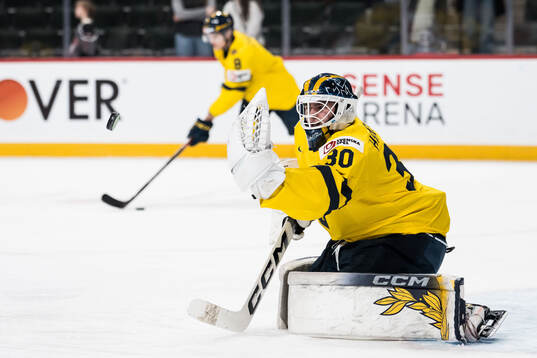 Goaltender Love Härenstam of Sweden