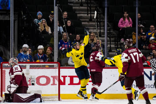 Anton Frondell and Victor Eklund of Sweden celebrate
