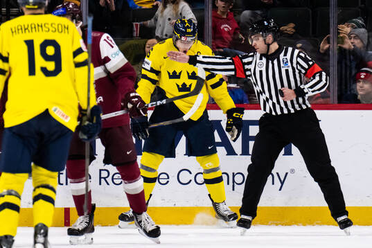 Jack Berglund of Sweden celebrates