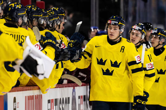 Leo Sahlin Wallenius of Sweden celebrates