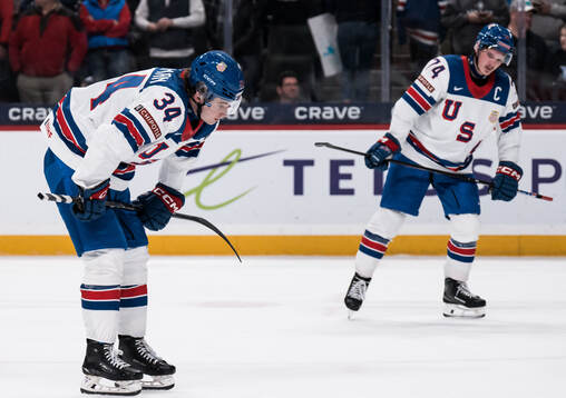 Cole Eiserman and Brodie Ziemer of USA looks dejected