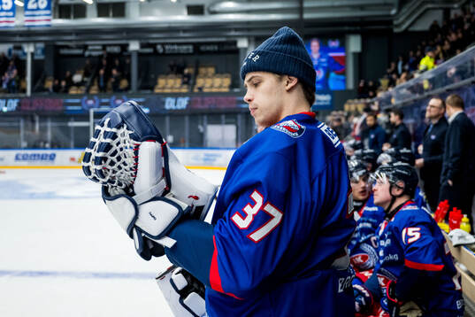 Oskarshamns målvakt Emil Vuorio