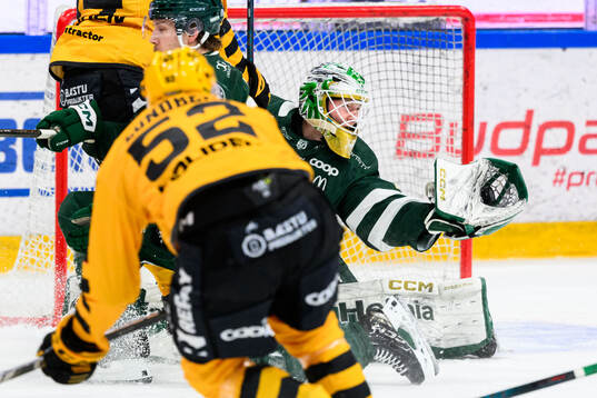 Färjestads målvakt Melker Thelin