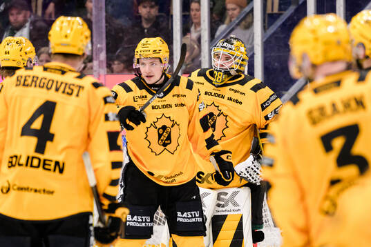 Skellefteås Victor Stjernborg och målvakt Strauss Mann