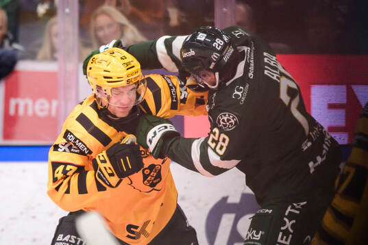 Skellefteås Max Krogdahl och Färjestads Emil Alba
