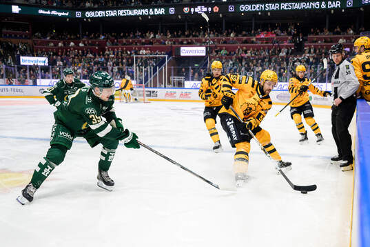 Färjestads Luke Philp och Skellefteås Arvid Lundberg