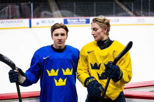 Viggo Björck and Wilson Björck of Sweden at a practice
