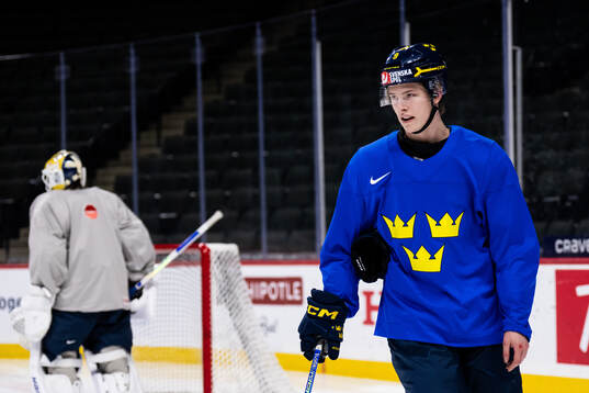 Victor Johansson of Sweden at a practice session