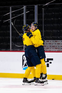 William Håkansson and Eric Nilson of Sweden at a practice