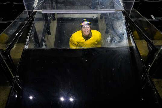 Anton Frondell of Sweden at a practice session