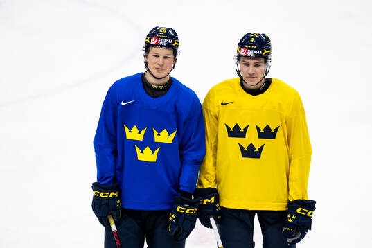 Eddie Genborg and Leo Sahlin Wallenius of Sweden at a