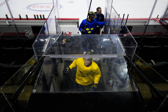 Felix Carell of Sweden at a practice session