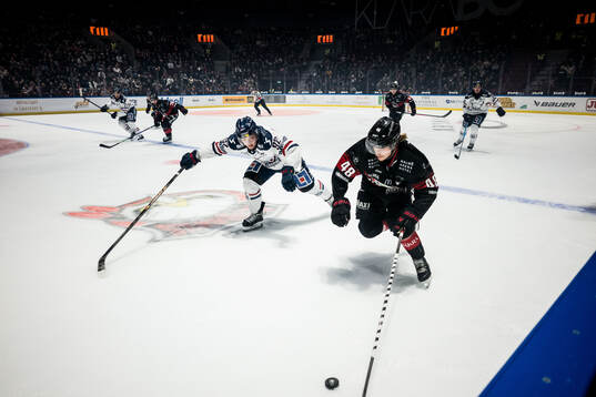 Linköpings Zion Nybeck och Malmö Redhawks Lauri Pajuniemi
