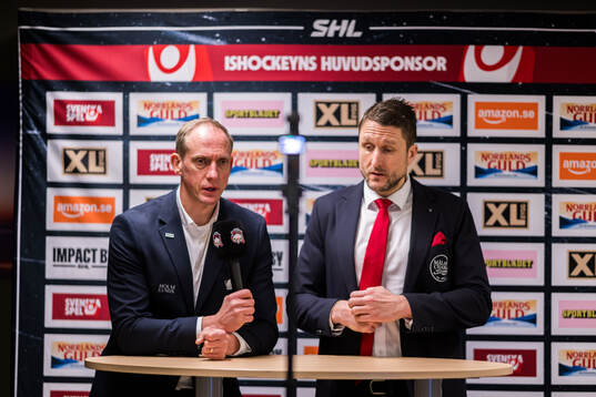 Linköpings tränare Mikael Håkanson och Malmö Redhawks