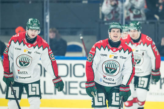 Frölundas Dominik Egli jublar
