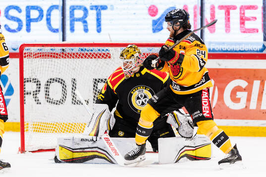Brynäs målvakt Damian Clara och Luleås Brendan Shinnimin