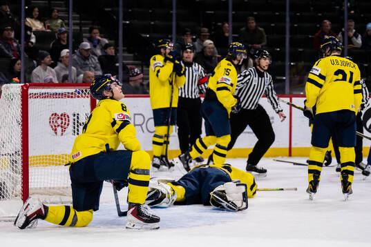 Felix Carell of Sweden looks dejected
