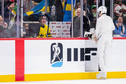 Ivar Stenberg of Sweden in the penalty box