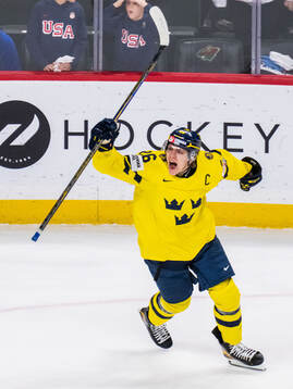Jack Berglund of Sweden celebrates