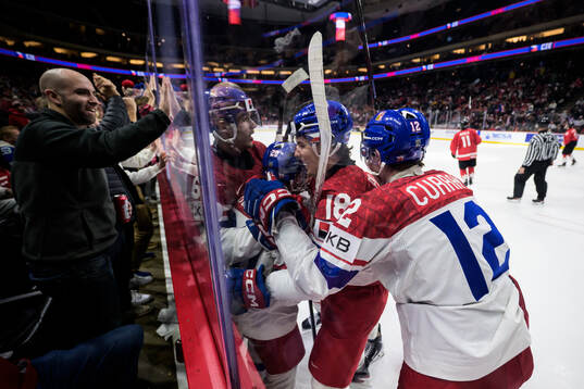 Radim Mrtka, Adam Benak, Tomas Poletin and Maxmilian Curran