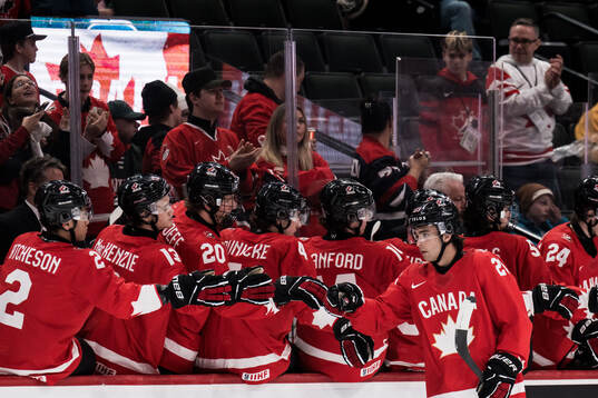 Sam O'Reilly of Canada celebrates