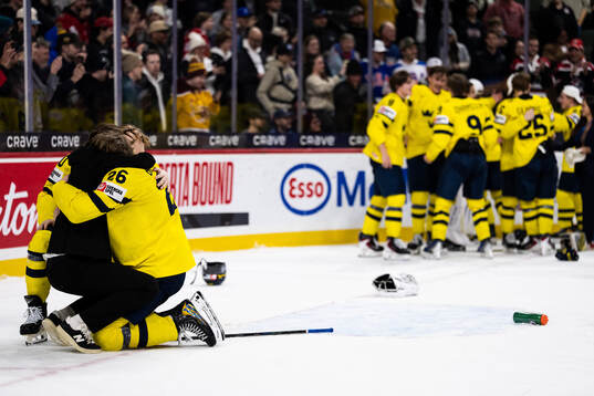 Jack Berglund of Sweden celebrates