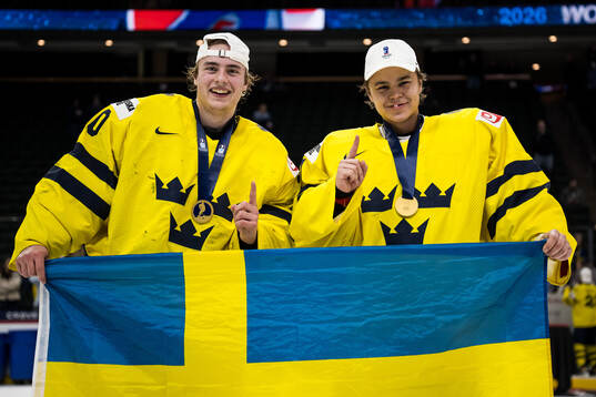 Goaltender Love Härenstam and goaltender Herman Liv of