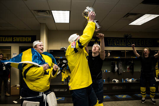 Goaltender Love Härenstam, Anton Frondell and Viggo