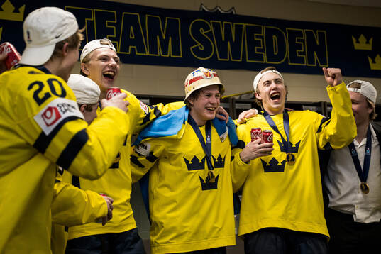 Jack Berglund, Ivar Stenberg and Linus Eriksson of Sweden