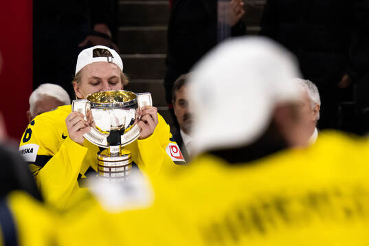Jack Berglund of Sweden celebrates