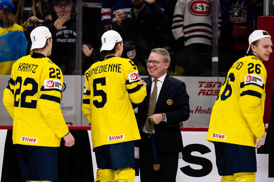 Loke Krantz, Sascha Boumedienne and Jack Berglund of Sweden