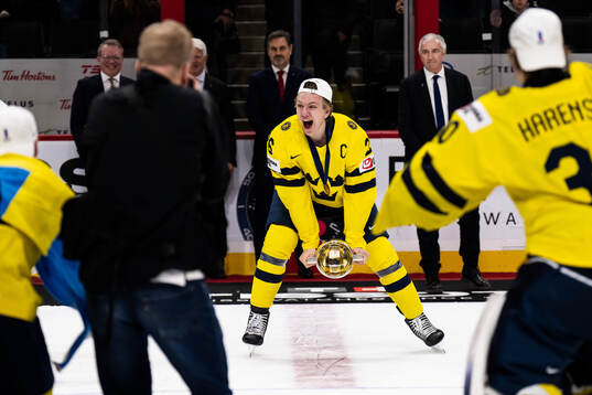 Jack Berglund of Sweden celebrates