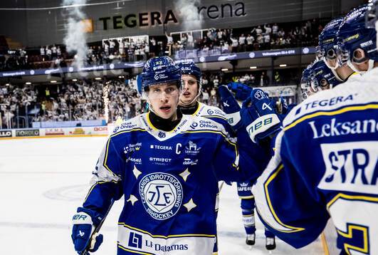 Leksands Lukas Vejdemo jublar