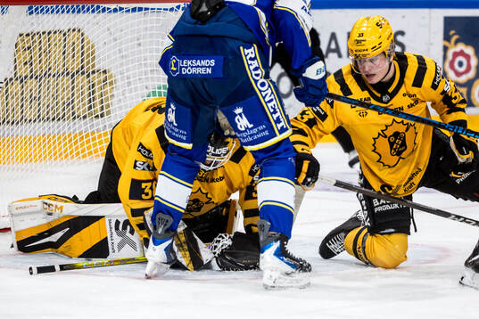Skellefteås målvakt Strauss Mann och Zeb Forsfjäll