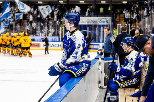 Leksands Tinus Luc Koblar och Arvid Eljas deppar