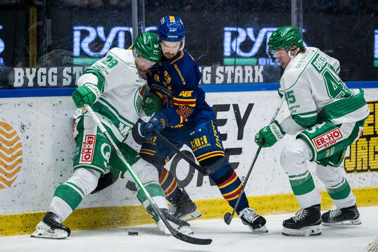 Rögles Anton Bengtsson och Gregor Biber mot Djurgårdens