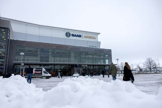 Exteriör vy av Saab Arena