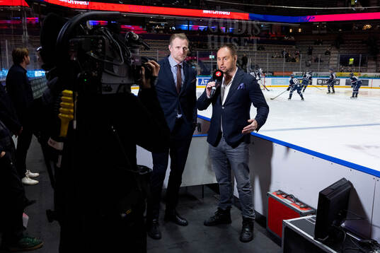 TV4s kommentatorer Staffan Kronwall och Johan Edlund