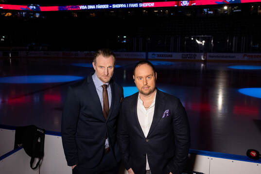 TV4s kommentatorer Staffan Kronwall och Johan Edlund