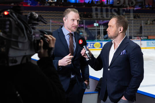TV4s kommentatorer Staffan Kronwall och Johan Edlund
