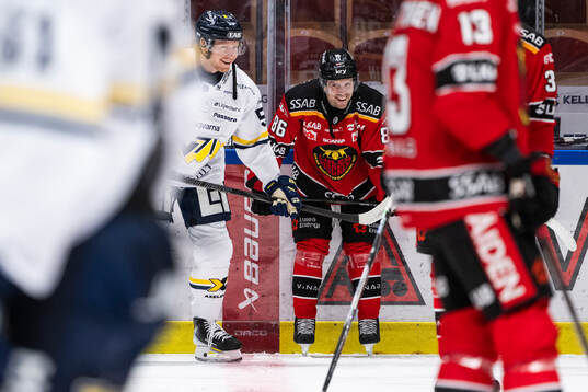 HV71s Andreas Borgman och Luleås Mathias Bromé