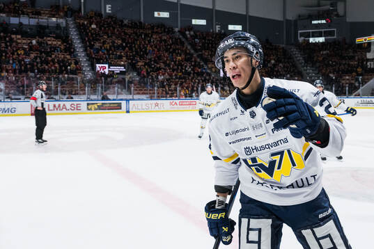 HV71s Jonathan Ang jublar