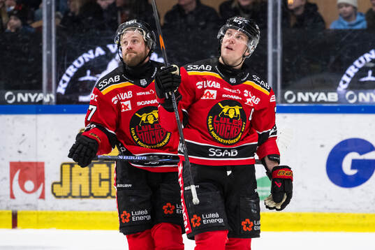 Luleås Linus Omark och Erik Gustafsson deppar