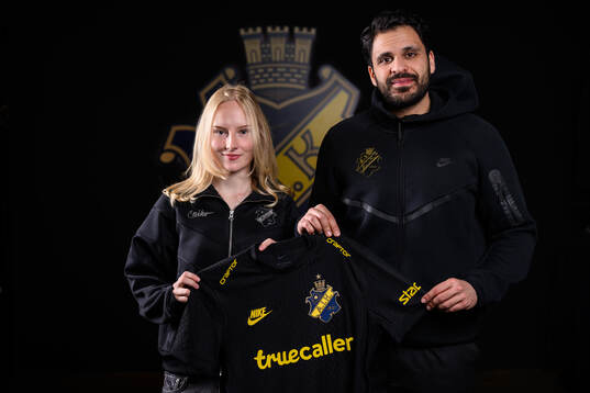 Lotta Kalske och sportchef Zinar Spindari