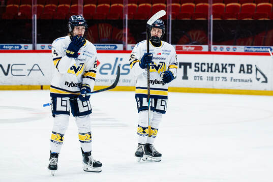 HV71s Adriana Van De Leest och Alva Johansson  deppar