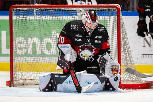 Malmö Redhawks målvakt Oskar Blomgren